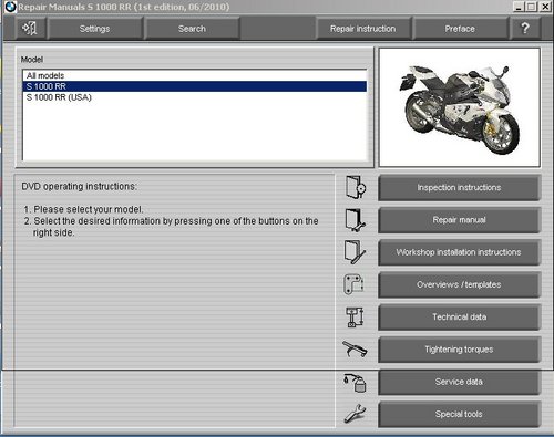 Product picture BMW S1000RR Motorcycle Service Manual (Complete)